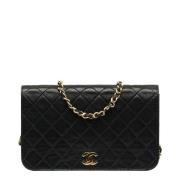 Pre-owned Leather chanel-bags Chanel Vintage , Black , Dames