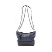 Pre-owned Leather chanel-bags Chanel Vintage , Blue , Dames