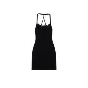 Zwarte Mini Jurk met Ruchedetail Jacquemus , Black , Dames