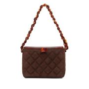 Pre-owned Leather chanel-bags Chanel Vintage , Brown , Dames