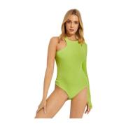 Groene Asymmetrische Body Bea Agolde , Green , Dames