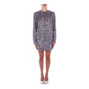 Sprankelende Paillettenjurk Elisabetta Franchi , Gray , Dames