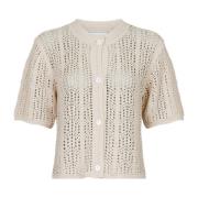 Gehaakte gebreide vest voor de zomer Neo Noir , Beige , Dames