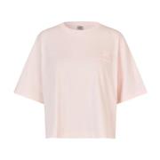 Katoenen Crew Neck Logo T-Shirt Baum und Pferdgarten , Pink , Dames