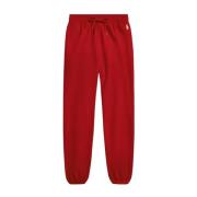 Rode sweatpants met logo Ralph Lauren , Red , Dames