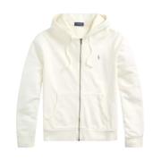 Ritssluiting katoenen hoodie Ralph Lauren , White , Heren