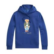 Blauwe hoodie met teddybeer Polo Ralph Lauren , Blue , Heren