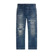 Blauwe jeans met decoratieve slijtage Classic Fit Ralph Lauren , Blue ...