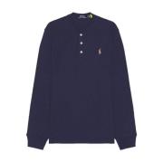 Blauwe longsleeve met logo Ralph Lauren , Blue , Heren