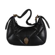 Stijlvolle Leren Tas Kurt Geiger , Black , Dames