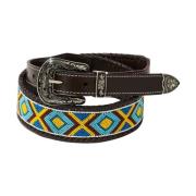 Bruine kralenleren riem One Teaspoon , Multicolor , Dames