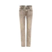 Beige Straight Leg Jeans One Teaspoon , Gray , Dames