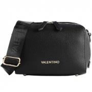 Zwarte rechthoekige schoudertas met gouden details Valentino by Mario ...