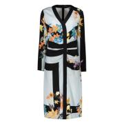 Bloemen Midi Jurk met Voorspleet Etro , Multicolor , Dames