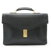 Pre-owned Leather briefcases Chanel Vintage , Black , Dames