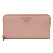 Pre-owned Leather wallets Prada Vintage , Pink , Dames