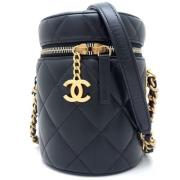 Pre-owned Leather crossbody-bags Chanel Vintage , Black , Dames