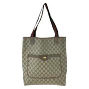 Pre-owned Canvas totes Gucci Vintage , Beige , Dames