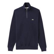 Navy Quarter Zip Sweatshirt Urban Style Lacoste , Blue , Heren