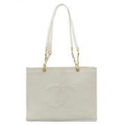 Pre-owned Leather chanel-bags Chanel Vintage , White , Dames