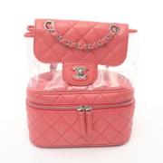 Pre-owned Leather chanel-bags Chanel Vintage , Pink , Dames