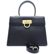 Pre-owned Leather handbags Salvatore Ferragamo Pre-owned , Black , Dam...