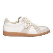 Witte leren sneaker handgemaakt flexibele zool Elia Maurizi , White , ...