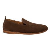 Glanzende Tabak Suede Loafer Lichtgewicht Structuur Elia Maurizi , Bro...