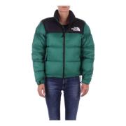 Logo Front Zip Hooded Down Coat The North Face , Green , Dames