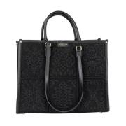 Zwarte Firenze Damast Stoffen Tas My Best Bags , Black , Dames