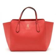 Pre-owned Leather totes Gucci Vintage , Orange , Dames