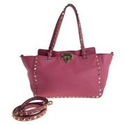 Pre-owned Leather handbags Valentino Vintage , Pink , Dames