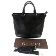 Pre-owned Leather totes Gucci Vintage , Black , Dames