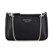 Zwarte Mini Tas met Verstelbare Band Emporio Armani , Black , Dames