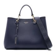 Blauwe Handtas met Verstelbare Band Emporio Armani , Blue , Dames