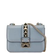 Pre-owned Leather shoulder-bags Valentino Vintage , Blue , Dames