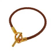 Pre-owned Leather bracelets Hermès Vintage , Brown , Dames