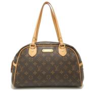 Pre-owned Canvas handbags Louis Vuitton Vintage , Brown , Dames