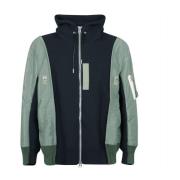 Twill Sponge Hoodie Sacai , Green , Heren