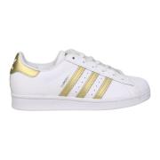 Wit Goud Metallic Sneakers Adidas , White , Heren