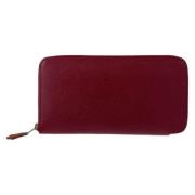 Pre-owned Leather wallets Hermès Vintage , Red , Dames