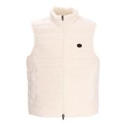 Gewatteerd Nylonvest met Logopatch Emporio Armani , White , Heren