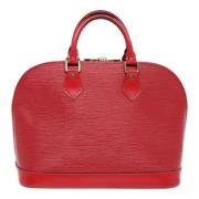 Pre-owned Leather handbags Louis Vuitton Vintage , Red , Dames