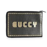 Pre-owned Leather pouches Gucci Vintage , Black , Dames