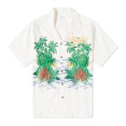 Witte Snap Vakantie Shirt Rhude , White , Heren