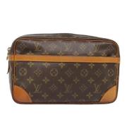 Pre-owned Canvas clutches Louis Vuitton Vintage , Brown , Dames