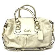 Pre-owned Leather handbags Coach Pre-owned , Beige , Dames