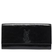 Pre-owned Leather clutches Yves Saint Laurent Vintage , Black , Dames