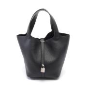 Pre-owned Leather handbags Hermès Vintage , Black , Dames