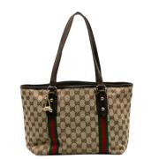 Pre-owned Canvas totes Gucci Vintage , Brown , Dames